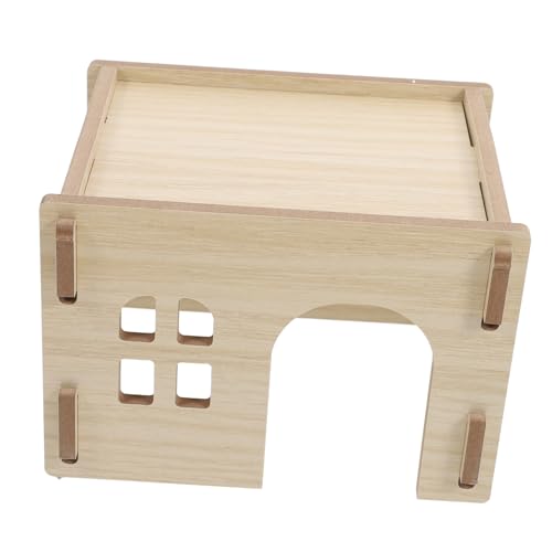 GRIRIW Hamsterhaus aus Holz mit Versteck Futter und Trinkplattform Multifunktionales Kleintierhaus für Hamster Rennmäuse Meerschweinchen Robust Leicht zu Reinigen Vielseitig für Käfige GRIRIW Hamsterhaus aus Holz mit Versteck Futter und Trinkplattform Multifunktionales Kleintierhaus für Hamster Rennmäuse Meerschweinchen Robust Leicht zu Reinigen Vielseitig für Käfige von GRIRIW