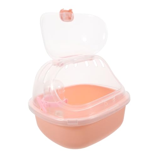 GRIRIW Hamsterkäfig Hamster Reiseträger Tragbarer Hamster Reiseträger Mäusekäfig Rattenträger Hamster Transportkäfig Tragbarer Hamster Reisekäfig Hamster Tragekäfig Pp Pink von GRIRIW