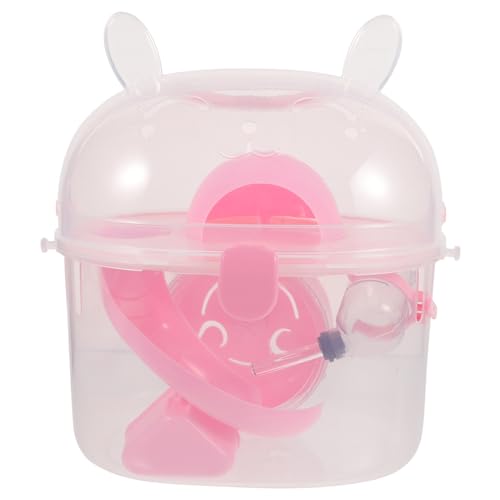 GRIRIW Hamsterkäfig klein Reisen Hamster Tragekäfig Mäuse Hamster transportbox Hamster Tragetasche Hamster Reisekäfig Reise-Haustierkäfig Reise Hamsterkoffer Hamsterhaus Plastik Rosa von GRIRIW