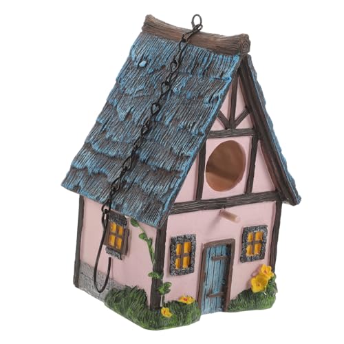 GRIRIW Rustikales Vogelhaus Aus Kunstharz Für Den Außenbereich – Gartendekoration & Vogelheim GRIRIW Rustikales Vogelhaus Aus Kunstharz Für Den Außenbereich – Gartendekoration & Vogelheim von GRIRIW