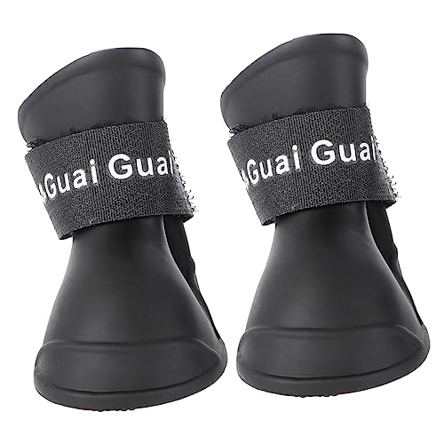 GRIRIW Bequemer Regenstiefel Aus PVC-Material Für Hunde Welpen Regenschuhe Einfach Anzuziehen von GRIRIW
