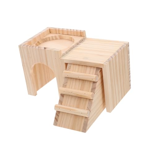 GRIRIW Hölzernes Hamster Schlafnest Mit Treppe Haustierhaus Für Hamster Kleintiere Und Nager Gemütlicher Rückzugsort Für Spielspaß GRIRIW Hölzernes Hamster Schlafnest Mit Treppe Haustierhaus Für Hamster Kleintiere Und Nager Gemütlicher Rückzugsort Für Spielspaß von GRIRIW