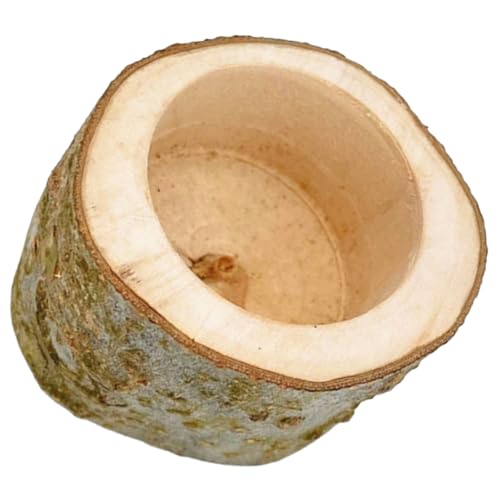 GRIRIW Holz Futter Schüssel Für Kleintiere Dekorative Kaninchenschale Und Feeder Natürliche Holzschale Für Hamster Hasen Und Andere Haustiere Größenabweichung von GRIRIW