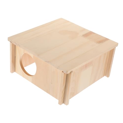 GRIRIW Holz Hamster Versteckhaus Hamster Ruheplatz Und Meerschweinchen Nest Kleintier Käfigdekor Für Innenhaltung Von Hamstern Und Kleinen Nagetieren von GRIRIW