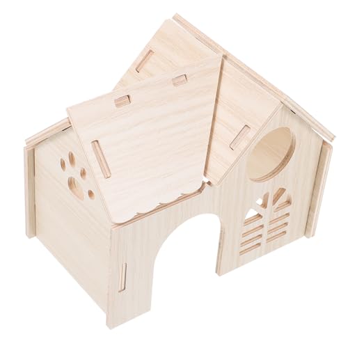 GRIRIW Holz Hamsterversteck Dekoratives Schlafhaus für Zwerghamster und Kleine Nager Design Langlebig und Verschleißfest für Käfige und Spielbereiche GRIRIW Holz Hamsterversteck Dekoratives Schlafhaus für Zwerghamster und Kleine Nager Design Langlebig und Verschleißfest für Käfige und Spielbereiche von GRIRIW