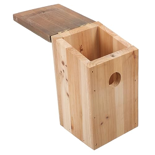 GRIRIW Vogelnistkasten Holz Nistkasten Für Draußen Vogelhaus Zum Aufhängen Vogelnest Für Hinterhof Und Terrasse Ideal Für Die Vogelbeobachtung Und Nistmöglichkeiten Im Garten Und Wetterfest von GRIRIW