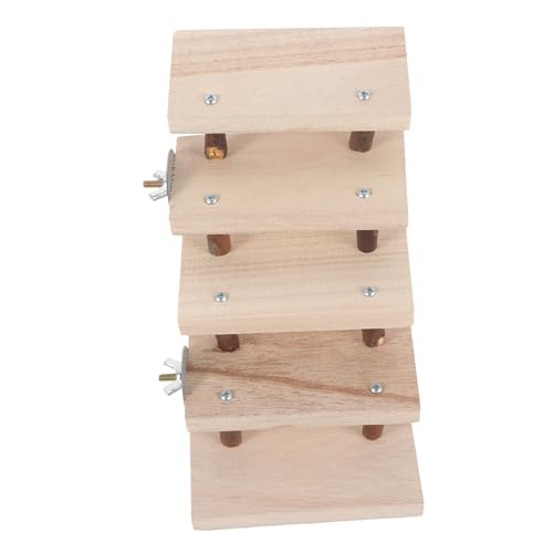GRIRIW Holzleiter Für Kleintiere Rattenbeißspielzeug Kletterleiter Für Hamster Und Meerschweinchen Naturholz Konstruktion Für Käfige Und Spielplatz von GRIRIW
