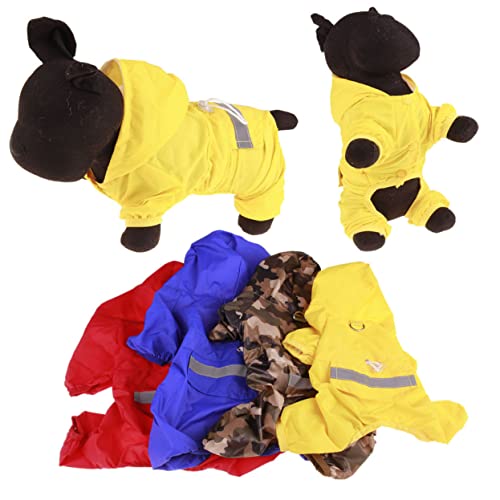 GRIRIW Hund Regen Slicker Regenmantel Regenmantel Kleidung Hunderegenmantel Mit Kapuze Welpe Hunde-Regen-Hoodie Poncho-Regenmantel Haustier Regen Slicker Winter Schneeschutz Daunenjacke von GRIRIW