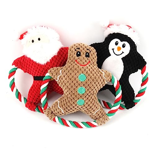 GRIRIW Quietschendes Spielzeug Für Weihnachten Weihnachtswelpen-seilspielzeug Weihnachts-plüsch-hundespielzeug Weihnachtshund Quietscht Spielzeug Karikatur Haustier GRIRIW Quietschendes Spielzeug Für Weihnachten Weihnachtswelpen-seilspielzeug Weihnachts-plüsch-hundespielzeug Weihnachtshund Quietscht Spielzeug Karikatur Haustier von GRIRIW