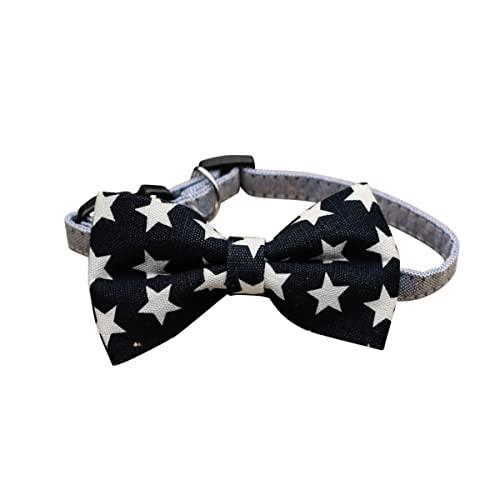 GRIRIW Katzenhalsband Mit Fliege Hundehalsband Glöckchen Schleife Knoten Katzenhalsband Größe S Baumwoll-Canvas-Material GRIRIW Katzenhalsband Mit Fliege Hundehalsband Glöckchen Schleife Knoten Katzenhalsband Größe S Baumwoll-Canvas-Material von GRIRIW