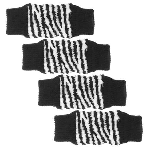 GRIRIW 1satz Hundesocken Für Kleine Hunde rutschfest Warm Und Für Winterabenteuer Und Schutz Pfoten Und Beine s Zebra-Muster von GRIRIW