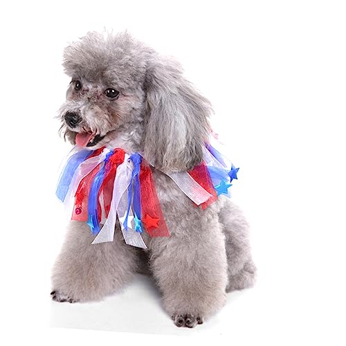 GRIRIW Elastisches Hundehalsband Haustierhalsband Für Hunde Dekoratives Polyesterhalsband Geburtstagsparty Halloween S/weiß GRIRIW Elastisches Hundehalsband Haustierhalsband Für Hunde Dekoratives Polyesterhalsband Geburtstagsparty Halloween S/weiß von GRIRIW