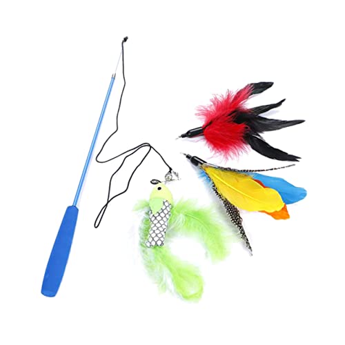 GRIRIW Interaktives Katzen Spielzeugset Teleskopische Katzenangel Mit Federn 3 Teiliges Katzenspielzeug Für Aktive Katzen Ideal Für Spiel Und Beschäftigung Pet Supplies GRIRIW Interaktives Katzen Spielzeugset Teleskopische Katzenangel Mit Federn 3 Teiliges Katzenspielzeug Für Aktive Katzen Ideal Für Spiel Und Beschäftigung Pet Supplies von GRIRIW
