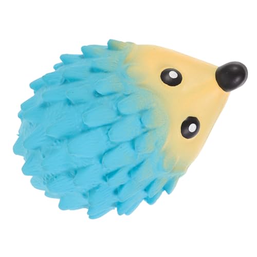 GRIRIW Interaktives Quietschspielzeug für Hunde Karikatur Igel aus Latex Zahnpflege für Welpen Sicheres Kauspielzeug Blau für Kleine Hunde Fördert Gesundheit und Bewegung von GRIRIW