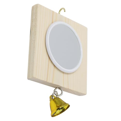 GRIRIW Käfig-Vogel-Spiegel, Hängendes Papageienspielzeug, Hängendes Nymphensittichspielzeug, Papageienzubehör Mit Glocke GRIRIW Käfig-Vogel-Spiegel, Hängendes Papageienspielzeug, Hängendes Nymphensittichspielzeug, Papageienzubehör Mit Glocke von GRIRIW