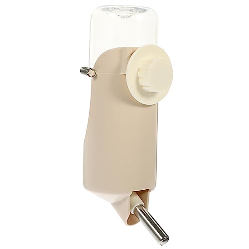 GRIRIW Kaninchentrinker Hamster kleine Tier wasserflasche Hund groß hasentrinkflaschen trinkflasche Hasen hängende Wasserflasche hängender Design-Haustier-Futterspender pp Beige von GRIRIW
