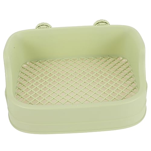 GRIRIW Kasten Haustier Töpfchen Hamster klo kaninchentoilette Hamster-Katzentoilette litterbox Pads Hasentablett groß Wurf Haustierstreubecken Badezimmer für Kaninchen Plastik Light Green von GRIRIW