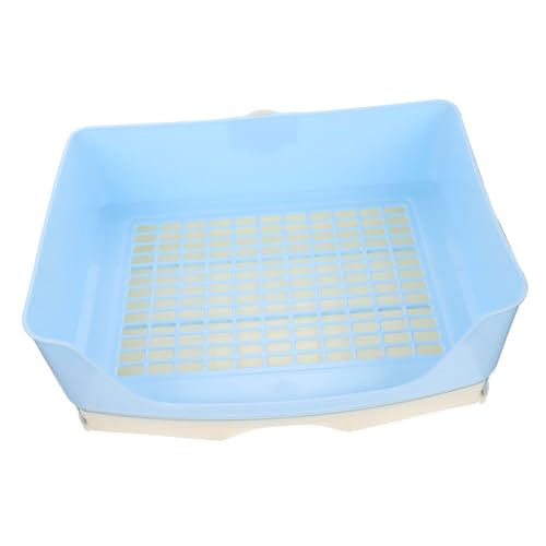 GRIRIW Kasten Kaninchentoilette Hasen-Töpfchen meerschweinchen Futter Schoß Futter für Vogelkäfige Plüsch coop kaninchenklo Hasen klo Hasentopf aus Plastik Meerschweinchen Versorgung Blue von GRIRIW