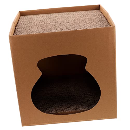 GRIRIW Katzenkratzbrett Katzenhaus Kratzen Drinnen Kratzer Katze Kratzt Karton Klein Kratzbaum Katzenspielzeug Katzenkratzhaus Aus Pappe Erzogen Papphäuser Katzenhaus Aus Pappe Wellpapier von GRIRIW