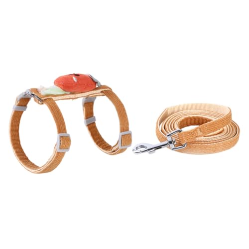 GRIRIW Katzenleine Set mit Verstellbarem Geschirr für Kätzchen Orange Karotten Design aus Strapazierfähigem für Sicheres und Training Bequem und Leicht für Unterwegs GRIRIW Katzenleine Set mit Verstellbarem Geschirr für Kätzchen Orange Karotten Design aus Strapazierfähigem für Sicheres und Training Bequem und Leicht für Unterwegs von GRIRIW