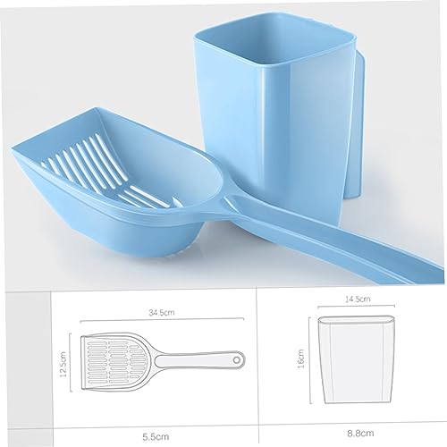 GRIRIW Katzenstreuschaufel Set Langlebig Kunststoff Schaufel mit Ergonomischem Griff Leicht zu Reinigen für Katzen und Hundetoiletten Haustier Zubehör in Blau Zufällige Zufällige Farbe von GRIRIW