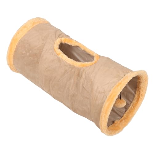 GRIRIW 2-Wege-Katzentunnel-Spielzeug zusammenklappbar interaktives Katzentunnelbett für Indoor-Katzen Kätzchen Hundespieltunnel von GRIRIW