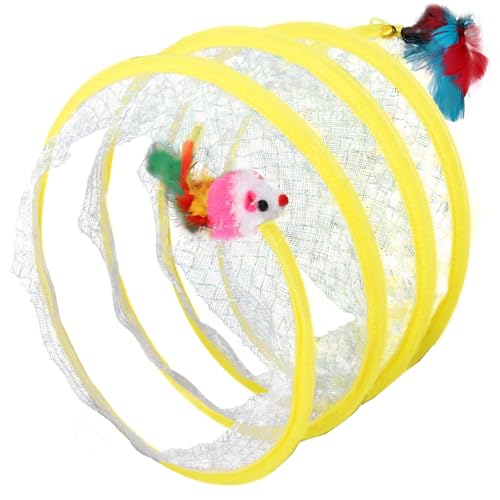 GRIRIW Cat Tunnel Spielzeug Für Kätzchen Mit Interaktivem Spielzeug Und Spielzeugmaus Geeignet Für Indoor-Spiel Fördert Und Bei Katzen von GRIRIW