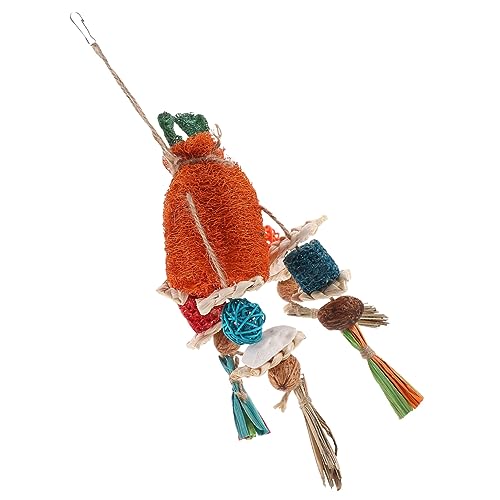GRIRIW Papageienspielzeug Aus Luffaschwamm Vogel-käfig-beißspielzeug Hängendes Spielzeug Für Papageien Natürliches Kauspielzeug Für Vögel Beschäftigt Haustiere von GRIRIW