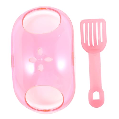 GRIRIW Kleintier Sandbad Haus mit Sandlöffel Tragbares Kunststoff Badezimmer für Hamster Chinchilla rutschfest Langlebig Stresslösend Geeignet für Kleine Haustiere Rosa Zufällige Farbe GRIRIW Kleintier Sandbad Haus mit Sandlöffel Tragbares Kunststoff Badezimmer für Hamster Chinchilla rutschfest Langlebig Stresslösend Geeignet für Kleine Haustiere Rosa Zufällige Farbe von GRIRIW