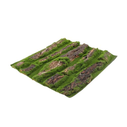 GRIRIW Kletternde Tierrinden-Dekoration Baum Schildkröte hängend Bellen Unterlage Reptilien zubehör Terrarium zubehör dekorative Rindenbretter Aquarium Hintergrundrinde künstliches Moos von GRIRIW