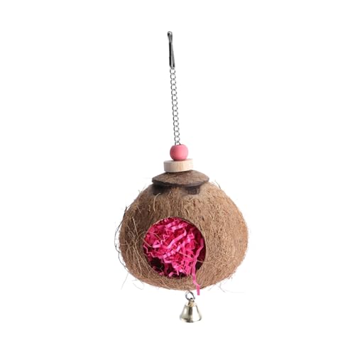GRIRIW Kokosnuss für Vögel Hängendes Kauspielzeug für Papageien und Sittiche für Vogelkäfige mit Natürlichem Material Installieren Fördert Spiel und Klettern GRIRIW Kokosnuss für Vögel Hängendes Kauspielzeug für Papageien und Sittiche für Vogelkäfige mit Natürlichem Material Installieren Fördert Spiel und Klettern von GRIRIW