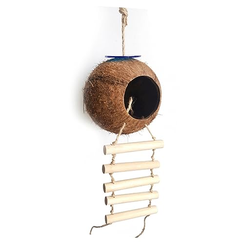 GRIRIW Kokosnussschalen Vogelhaus mit Leiter Nistplatz für Wellensittiche und Kleine Haustiere für Natürliche Umgebung Zubehör Zufälliger Farbe Zufällige Farbe Zufällige Farbe GRIRIW Kokosnussschalen Vogelhaus mit Leiter Nistplatz für Wellensittiche und Kleine Haustiere für Natürliche Umgebung Zubehör Zufälliger Farbe Zufällige Farbe Zufällige Farbe von GRIRIW