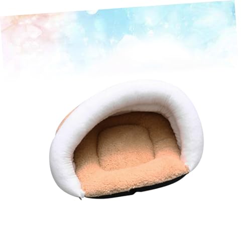 GRIRIW Kuscheliges Katzenschlafnest Für Winter Warmes Haustierbett Für Katzen Kreatives Schlafzelt Beige Ohrenstil Katzenbett Für Drinnen Und Draußen GRIRIW Kuscheliges Katzenschlafnest Für Winter Warmes Haustierbett Für Katzen Kreatives Schlafzelt Beige Ohrenstil Katzenbett Für Drinnen Und Draußen von GRIRIW