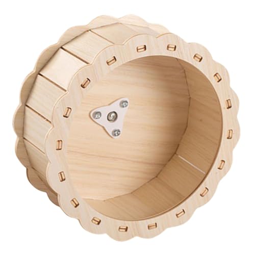 GRIRIW Laufband für Haustiere klein Hamsterräder Mini Hamster -Übungsspielzeug Hamsterspielplatz Hamster hamsterspielzeug Rattenrad Hamster trainiert Igelrad hölzern von GRIRIW