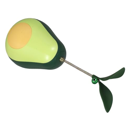 GRIRIW Leckerli-Spender Für Katzen, Spielzeug, Neuartiges, Avocado-förmiges, Interaktives Futterpuzzle, Wackel-Snack-Spender Mit Feder-Teaser-stab Für Katzen von GRIRIW