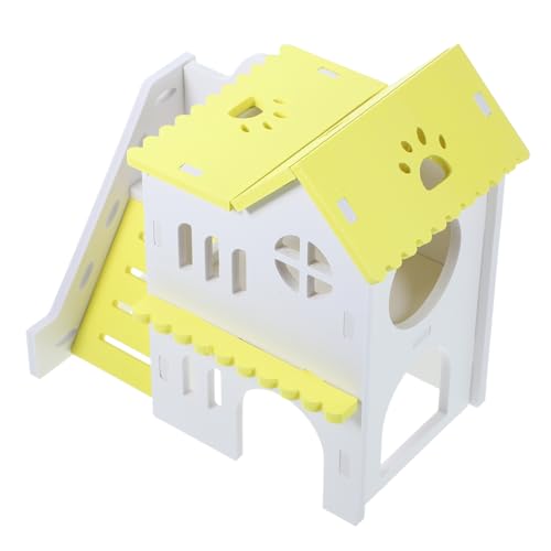 GRIRIW Meerschweinchenheim Kleintierversteck Hamsterhaus kaninchenburg nagerhaus Spielzeuge meerschweinchen versteck Meerschweinchenhaus Massivholz Holzhaus Eichhörnchen Käfig Zubehör PVC von GRIRIW