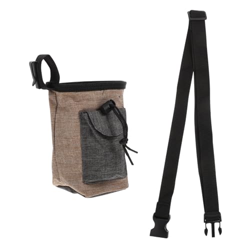 GRIRIW Outdoor Hundetrainingstasche Hundeleckerlitasche Aus Polyester Futteraufbewahrung Für Beim Spaziergang Braune Tragetasche Für Hundeversorgung Im Freien von GRIRIW
