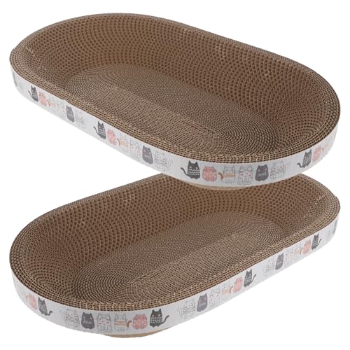 GRIRIW Ovales Kratzbrett Für Katzen Kratzmatte Für Indoor Katzen Zum Krallenwetzen Und Entspannen Katzen Für Zuhause Kleiner Kratzplatz Ovalform GRIRIW Ovales Kratzbrett Für Katzen Kratzmatte Für Indoor Katzen Zum Krallenwetzen Und Entspannen Katzen Für Zuhause Kleiner Kratzplatz Ovalform von GRIRIW