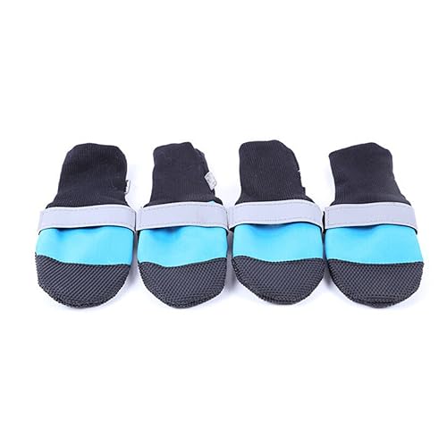 GRIRIW Paar Oxford-Hundeschuhe aus Stoff Hunde Schuhe Dog Shoes Welpenschuhe aus Oxford-Stoff kleine Hundestiefel wasserdichte hundestiefel rutschfeste Hundeschuhe der Hund Regenstiefel von GRIRIW
