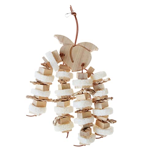 GRIRIW Pet Toy Parrot Kauspielzeug Aus Natürlichem Holz Farbenfrohes Spielzeug Für Vögel Zum Beißen Und Klettern Für Wellensittiche Und Papageien von GRIRIW