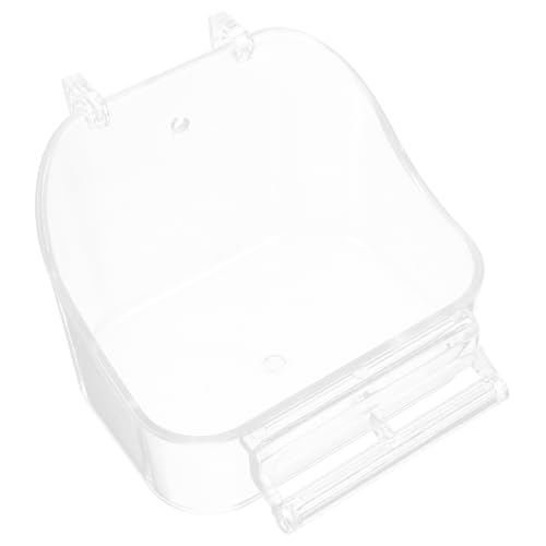 GRIRIW Papageien Badewanne Wiederverwendbare Duschbox für Vögel Transparente Vogelbadewanne und Futterbehälter und Einfach zu Reinigen für Wellensittiche und Andere Vögel GRIRIW Papageien Badewanne Wiederverwendbare Duschbox für Vögel Transparente Vogelbadewanne und Futterbehälter und Einfach zu Reinigen für Wellensittiche und Andere Vögel von GRIRIW
