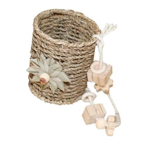 GRIRIW Papageienbett vogelstange vogelkäfig Birdcage vogelhäuschen Papageienhöhle Vogelspielzeug für Papageien Cockatiel - Käfig Papageiennest hängende Papageienhängematte Holz von GRIRIW