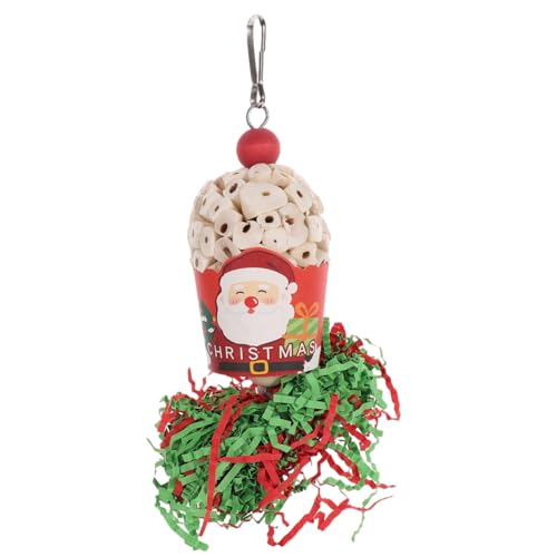 GRIRIW Multifunktionales Haustier-papagei-Spielzeug Vogel-beißen Hängespielzeug Weihnachtsthema für Papagei GRIRIW Multifunktionales Haustier-papagei-Spielzeug Vogel-beißen Hängespielzeug Weihnachtsthema für Papagei von GRIRIW
