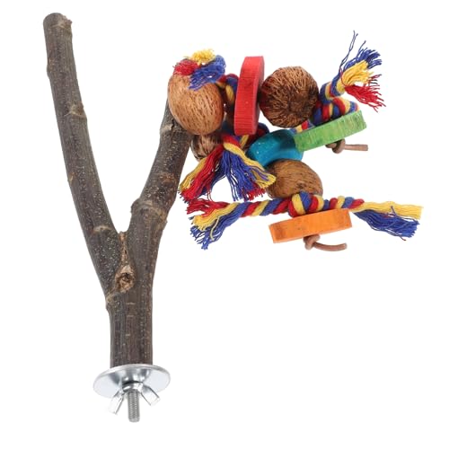GRIRIW Vogel Stehen Papageienständer Spielzeug Für Vogelkäfigständer Beißspielzeug Holzklötzen Papageienbarsch Holz Weinrebenholzbarsch Langen Hölzern Spielzeug Für Vogelkäfige von GRIRIW