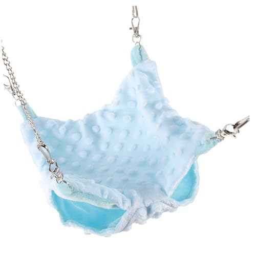 GRIRIW Squirrel Nest Layer Hängematte Für Kleine Tiere Bequemes Schlafsack Für Haustiere Doppellagig Warm Aus Geeignet Für Eichhörnchen Hamster Und Andere Kleintiere Blau von GRIRIW