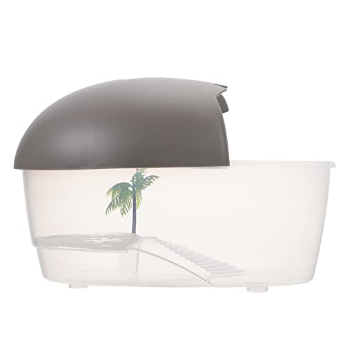 GRIRIW Plastik Schildkröten Terrarium Mit Kletterplattform Basking Bereich Für Reptilien Und Kleine Haustiere Für Schildkröten Eidechsen Und Mehr Graue Abdeckung GRIRIW Plastik Schildkröten Terrarium Mit Kletterplattform Basking Bereich Für Reptilien Und Kleine Haustiere Für Schildkröten Eidechsen Und Mehr Graue Abdeckung von GRIRIW