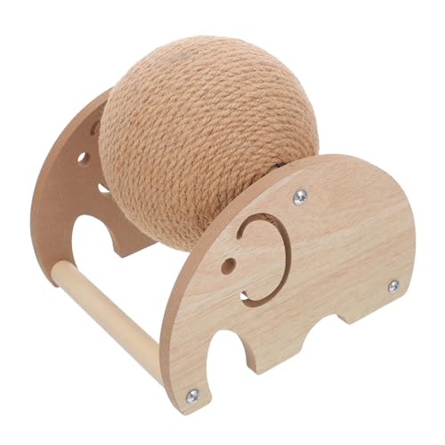 GRIRIW Sisal Katzenkratzball mit Stabilem Ständer Handgewickeltes Sisal Kratzspielzeug für Kätzchen und Kleine Haustiere Platzsparend Interaktives Kratzspiel für Krallenpflege und von GRIRIW
