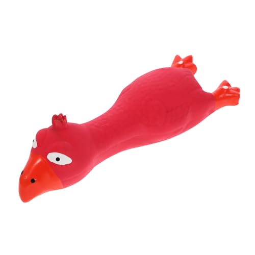 GRIRIW Spielzeug Sound-Spielzeug Für Haustiere Quietschendes Hühnerspielzeug Für Hunde Quietschspielzeug Für Hunde Aus Latex Beißspielzeug Hündchen Rot Cartoon-Hund Emulsion Spielzeuge von GRIRIW
