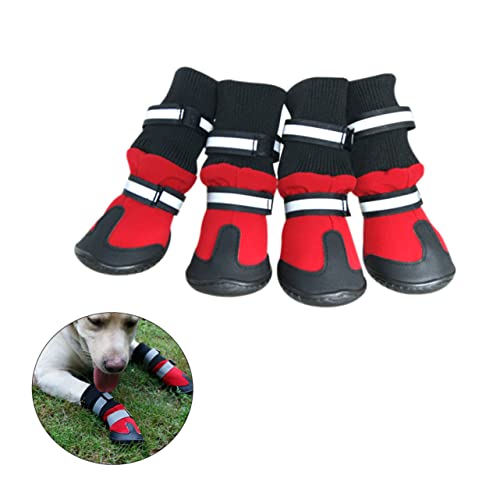 GRIRIW Hundeschuhe Kleine Hundestiefel Für Den Winter Pfotenstiefel Für Hunde Winter Hund Haustier Schuhe Atmungsaktiver Pfotenschutz Haustierschuhe Regenstiefel Golden Retriever von GRIRIW