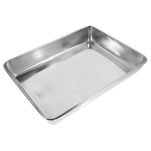 GRIRIW Edelstahltablett Vogelbad Für Käfig Reinigungsbecken Aus Metall Kleine Taubenbadewanne Mit Dusche Wanne Für Vögel von GRIRIW